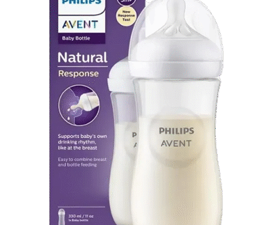 Philips Avent Feeder Natural Response Baby Bottle 3m Plus 330ml x2 Plastic Bottle