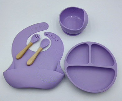 Silicon Toddler Kids Baby Feeding Set 5 Psc