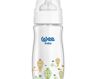 Wee Baby Classic Wide Neck Heat Resistant Glass Bottle - 180 ml (0-6Months)